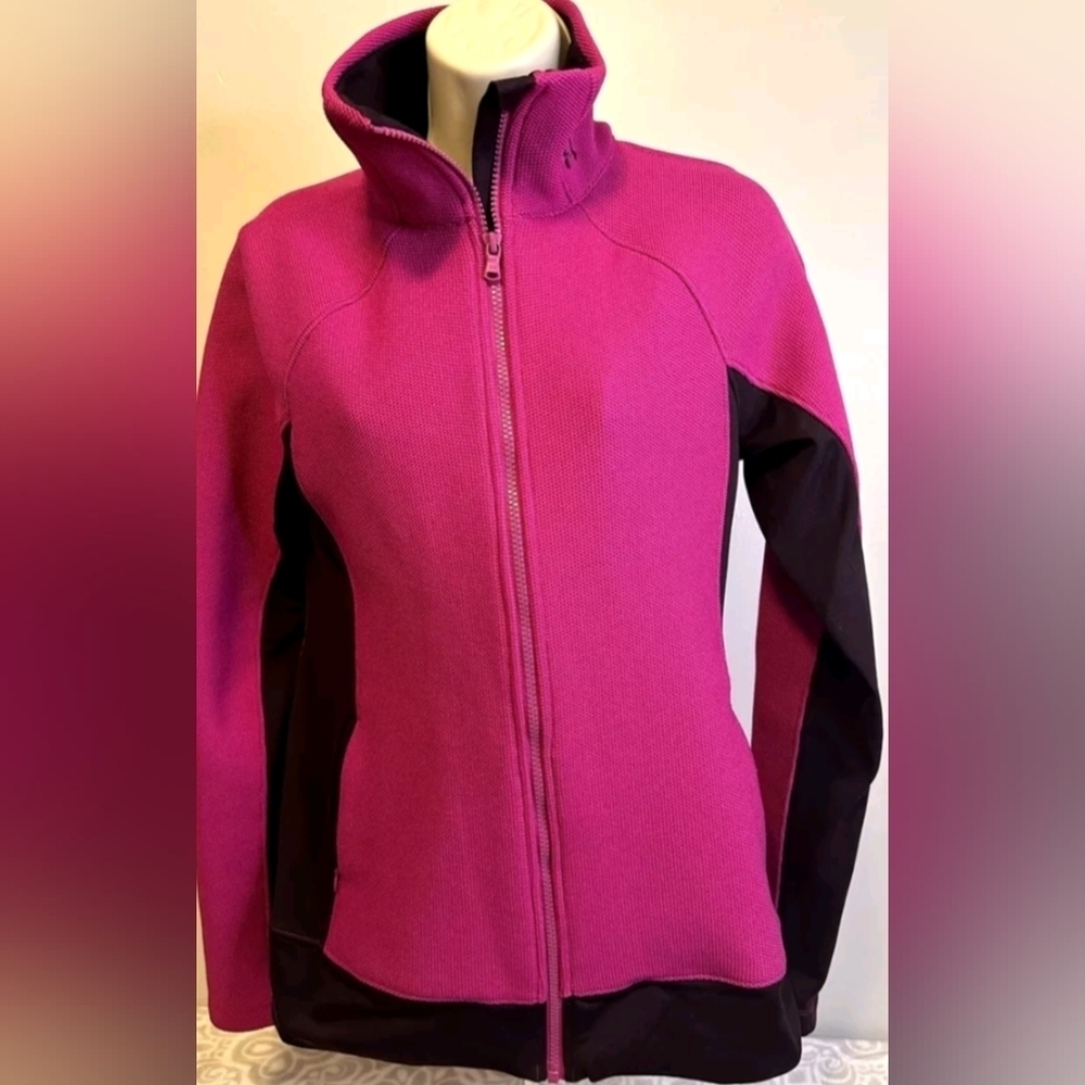 Under Armour Magenta Knit Infrared Coldgear Full Zip Jacket Size S MSRP $99.99